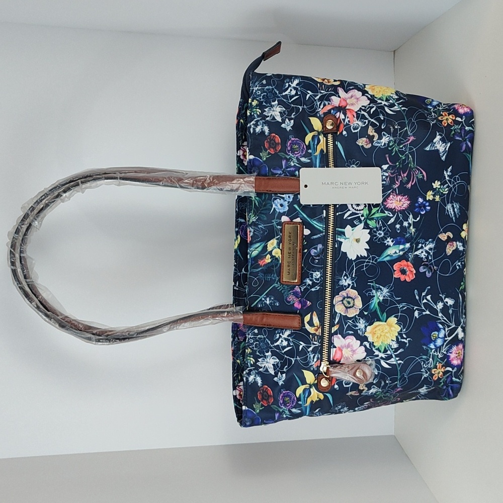 Marc New York Floral Tote Bag - Navy